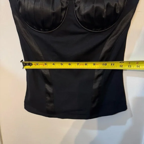 Arden B Black Satin Corset Tube Top – Size 2 - Picture 6 of 8